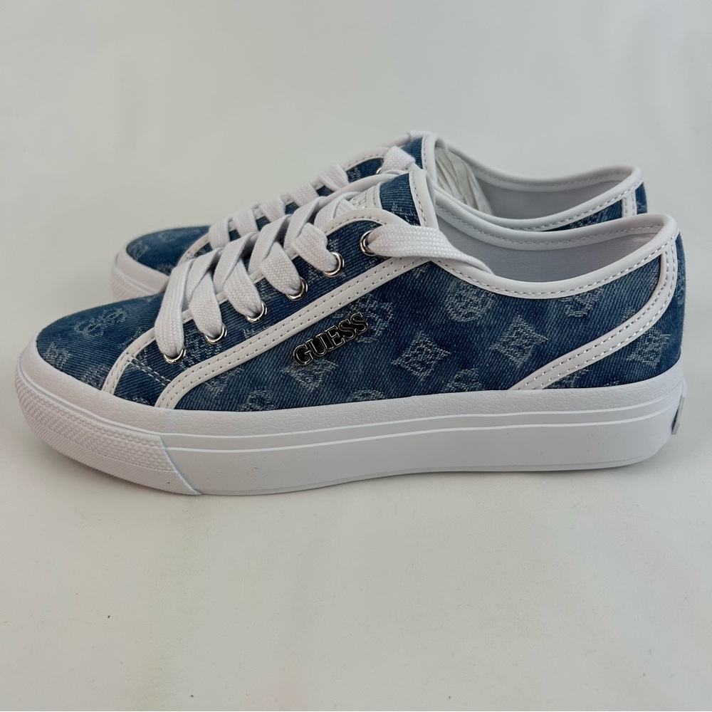 Guess JELEXA7 Denim Blue Casual Sneakers 6.5 M - Picture 3 of 7